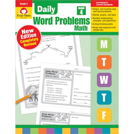 Evan-Moor Educational Publishers Daily Word Problems Math, Teachers Edition, Grade 4 3094